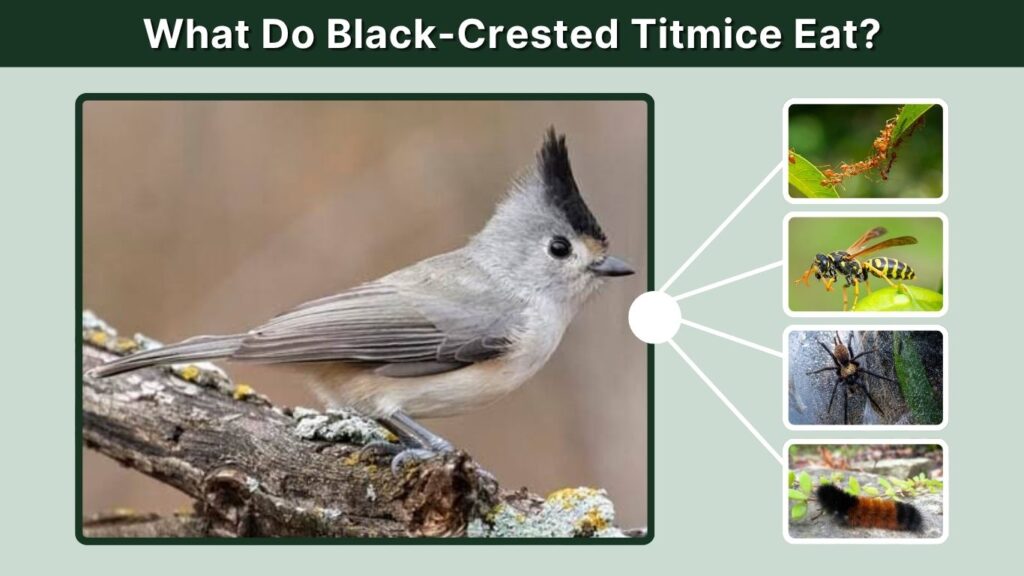 What Do Black-Crested Titmice Eat?