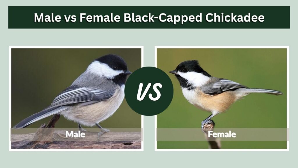 Male vs Female Black-Capped Chickadee