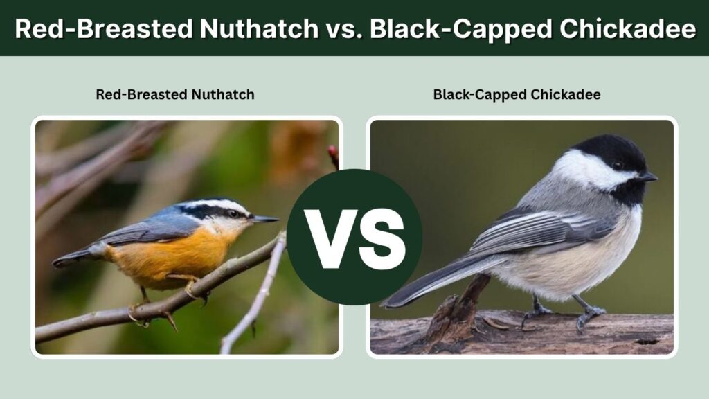 Red-Breasted Nuthatch vs. Black-Capped Chickadee