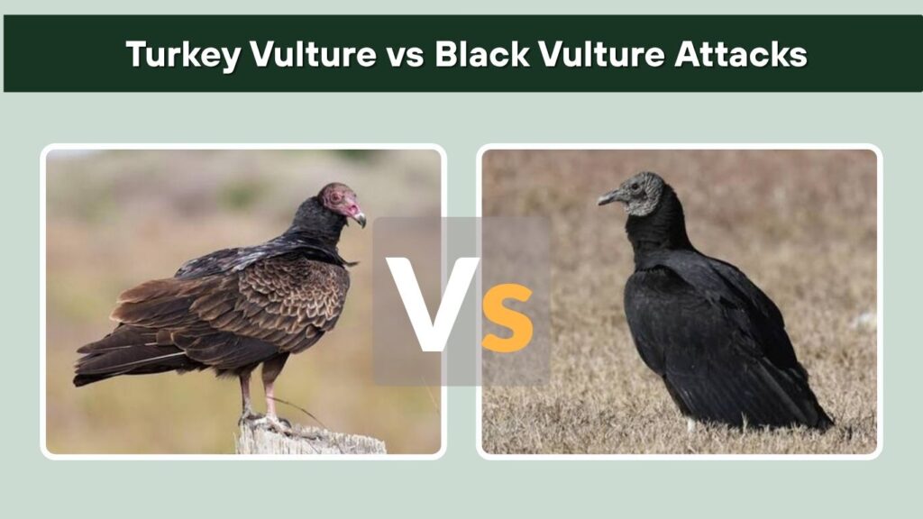 Turkey Vulture vs Black Vulture Attacks