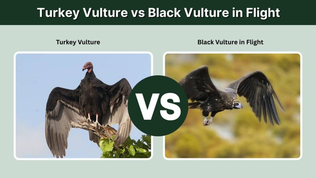 Turkey Vulture vs Black Vulture in Flight